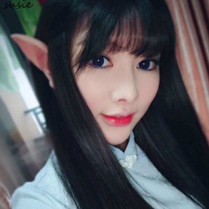 1 Pair Halloween Party Elven Elf Ears Pointed Anime Fairy Cospaly Costumes Vampire Soft Christmas Party Mask 3
