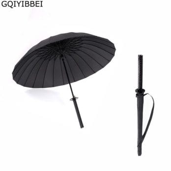 Creative Long Handle Large Windproof Samurai Sword Umbrella Japanese Ninja-like Sun Rain Straight Umbrellas Automatic Open 1