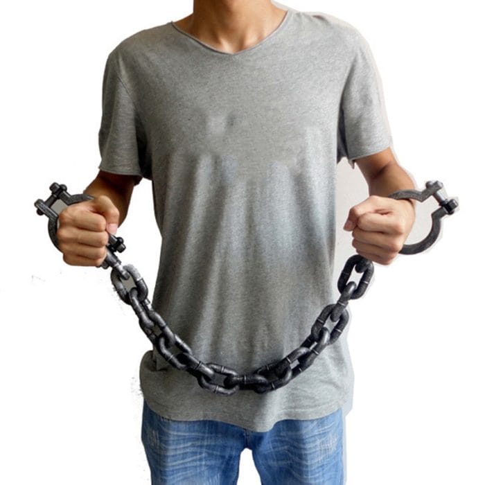 Creative Halloween Cosplay Prisoners Dress Up Handcuffs Shackles Holiday Decoration Props Plastic Handcuffs Gadgets 1