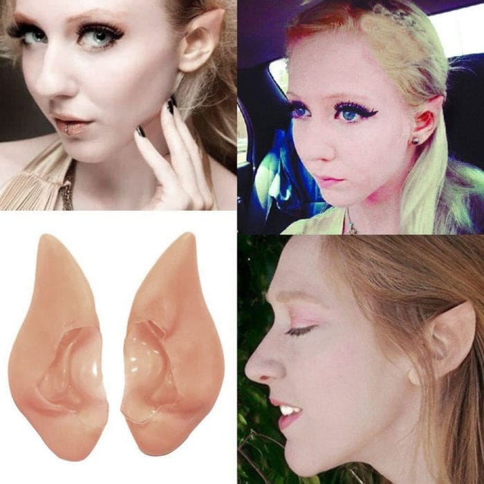 Latex Fairy Pixie Elf Ears Cosplay Accessories LARP Halloween Party Latex Soft Pointed Prosthetic Tips Ear Party Supplies 1