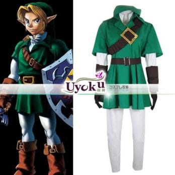 Hot The Legend of Zelda Link Cosplay Costume Full Set Comic Link Cosplay green Outfits Full set 1