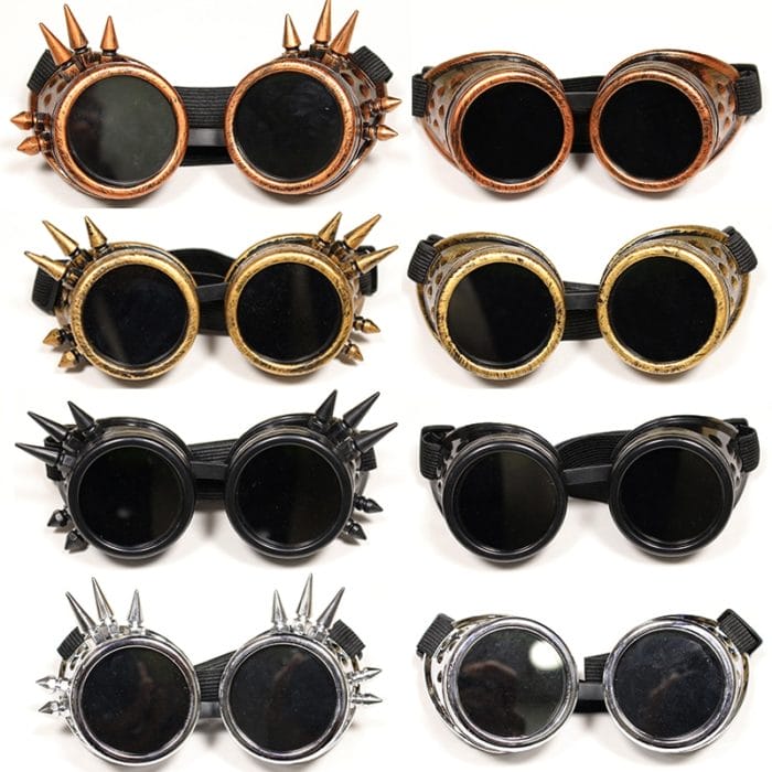 Danganronpa V3 Iruma Miu Cosplay glasses Prop Gothic Cosplay Rivet Steampunk Goggles Glasses Welding Punk 2