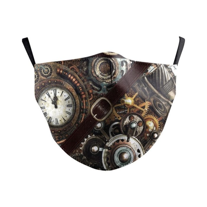 NADANBAO Fashion Face Cover Mask Steampunk Print Masks Adult Washable Fabric Mask For Mouth Reusable Pluggable Classic Design 3