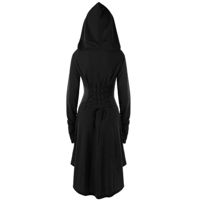 S-5XL Lady Hooded Dress Middle Ages Renaissance Halloween Hunter Archer Cosplay Costumes Vintage Medieval Bandage Party Vestido 3