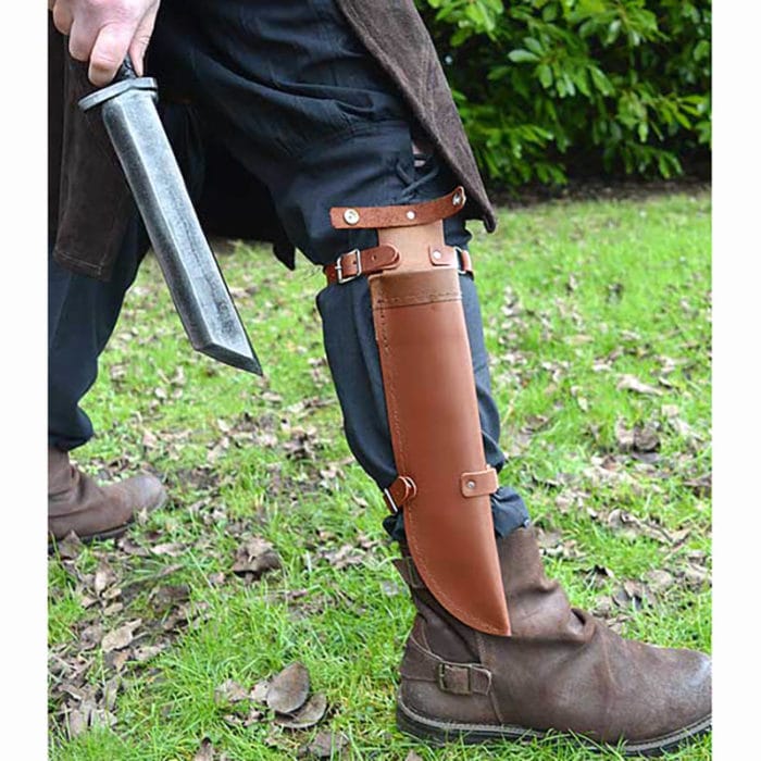 Medieval Larp Assassin Dagger Leg Scabbard Sheath Shin Sword Leather Holder Boot Harness Frog Renaissance Earl Cosplay Accessory 3