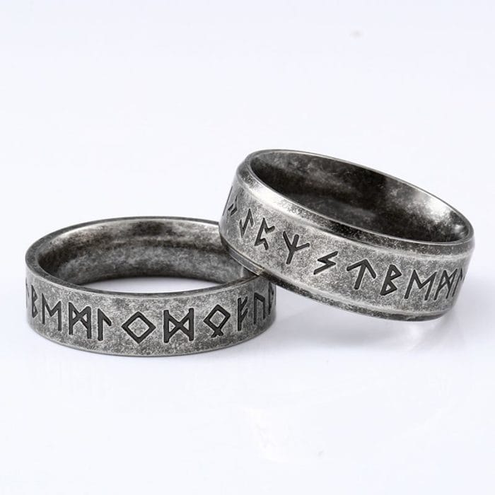 Beier 316L Stainless steel Odin Norse Viking Amulet Rune MEN Ring fashion  words RETRO Rings Jewelry  LR-R133 3