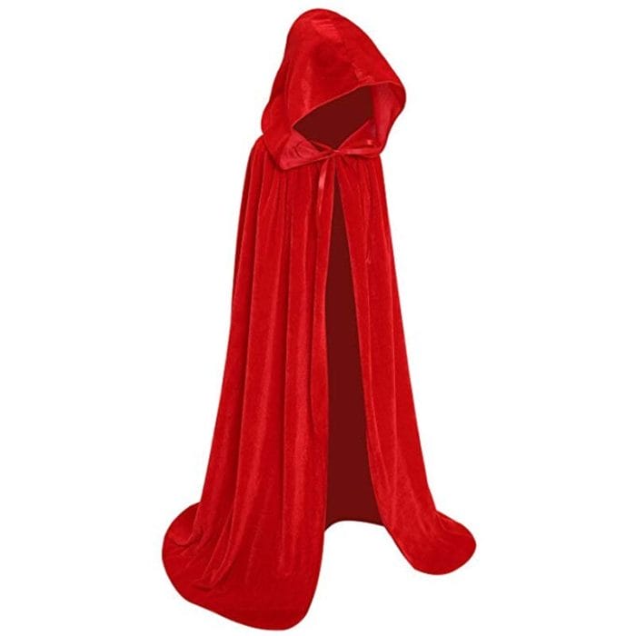 2021 Halloween Costume Unisex Cosplay Death Cape Long Hooded Cloak Wizard Witch Medieval Cape S-XL Black White Red Coffee Blue 2