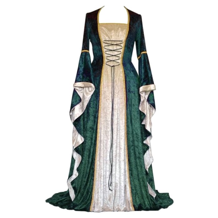New Medieval Dress Halloween Costumes for Women Cosplay Palace Noble Long Robes Ancient Bell Sleeve Princess Costume Dress 2