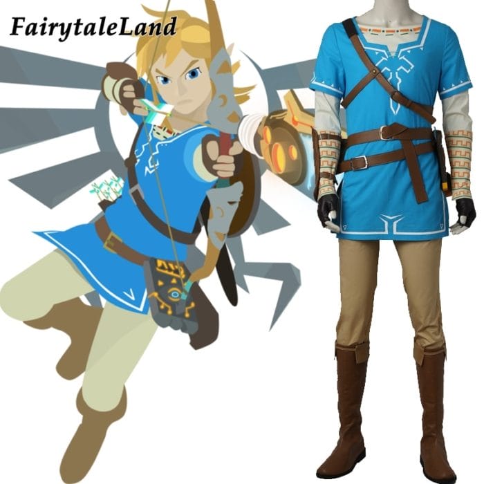 The Legend of Zelda Breath of the Wild Link Cosplay Costume Hot Game Outfit The Legend of Zelda Link suit Halloween Costumes 1