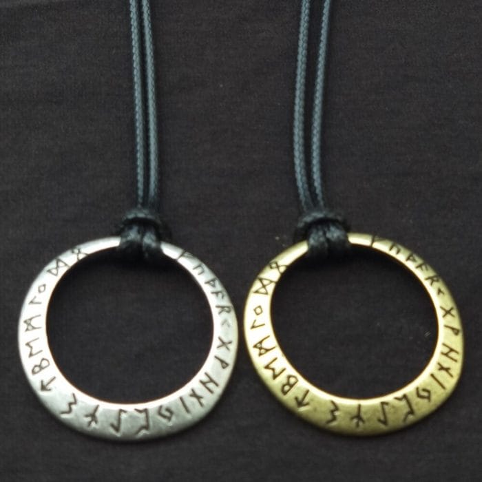 Pagan Elder Futhark Runes Vintage Jewelry Runic Vegvisir Compass Pendant Viking Necklace Men Women Norse Amulet Talisman Jewerly 6