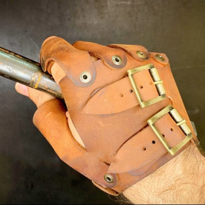 Medieval Steampunk Leather Gloves Battler Full Contact Fight Larp Arm Guard Armor Vikings Accessory Costume For Men Women 3