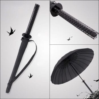 Creative Long Handle Large Windproof Samurai Sword Umbrella Japanese Ninja-like Sun Rain Straight Umbrellas Automatic Open 4