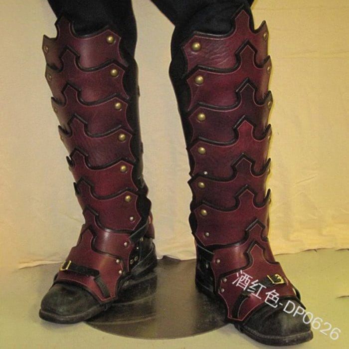 Medieval Retro Female Warrior Cosplay Soldier Knight Armor Shoe Cover Ladies Armor Long Boots COS Foot Cover 1