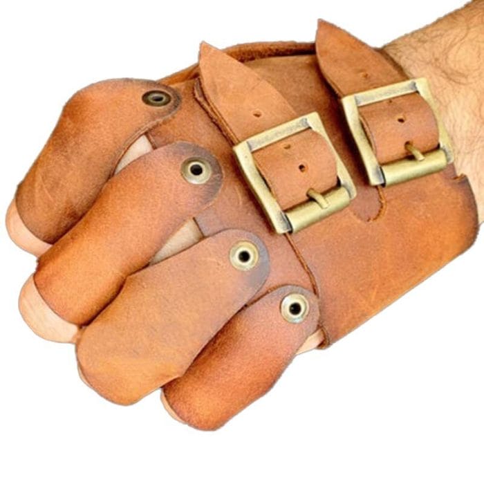 Medieval Steampunk Leather Gloves Battler Full Contact Fight Larp Arm Guard Armor Vikings Accessory Costume For Men Women 5