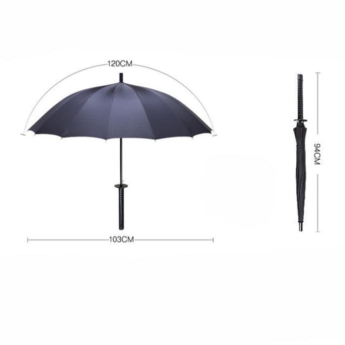 Creative Long Handle Large Windproof Samurai Sword Umbrella Japanese Ninja-like Sun Rain Straight Umbrellas Automatic Open 2
