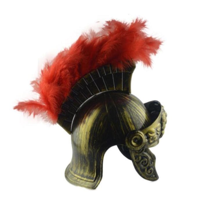Cosplay Masquerade Helmet Plastic Samurai Helmet Spartan Hat Medieval Ancient Roman Vintage Helmet Feather Lion Cap 5