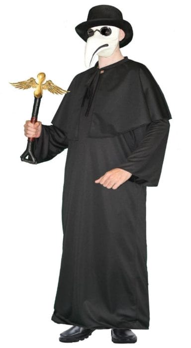Halloween Plague Doctor Costume Medieval Hood Robe Dress Mask Hat Pest Minister Monk Cosplay Outfit Carnival Punk For Men Adult 5