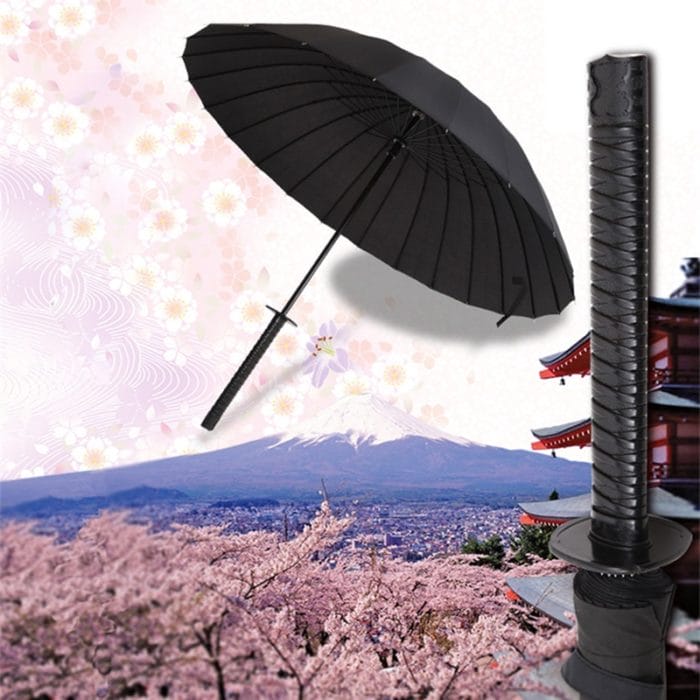 Creative Long Handle Large Windproof Samurai Sword Umbrella Japanese Ninja-like Sun Rain Straight Umbrellas Automatic Open 5