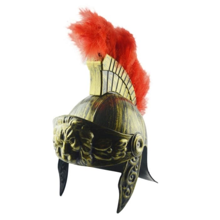 Cosplay Masquerade Helmet Plastic Samurai Helmet Spartan Hat Medieval Ancient Roman Vintage Helmet Feather Lion Cap 1