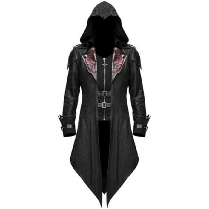 Oeak Mens Medieval Retro Jacket Gothic Frock Coat Tuxedo Halloween Formal Costume 2019 New Mens Steampunk Oversize Coats S-5XL 4