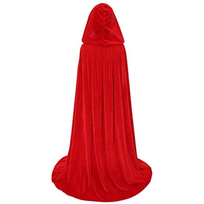 2021 Halloween Costume Unisex Cosplay Death Cape Long Hooded Cloak Wizard Witch Medieval Cape S-XL Black White Red Coffee Blue 3