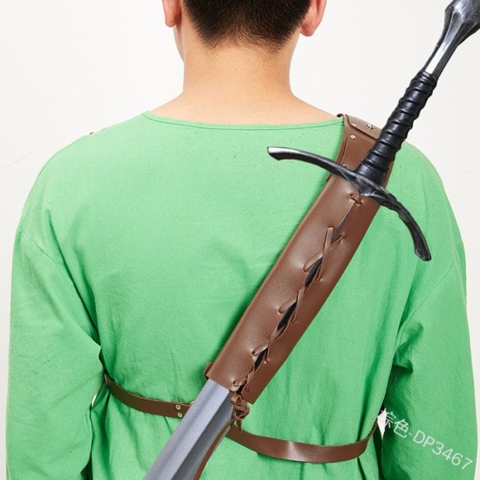 Medieval Sword Belt Waist Sheath Scabbard Adult Warrior Armor Costume Rapier Leather Buckle Strap Holster Halloween Accessories 6