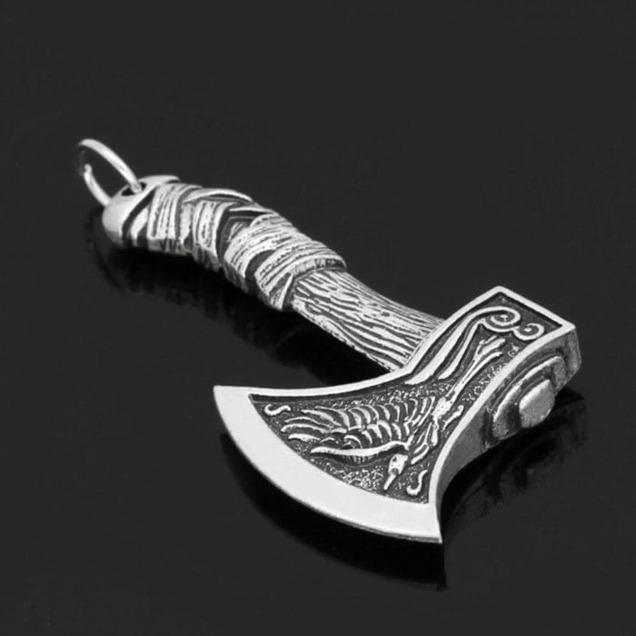 Men's Viking Celtic Wolf Raven Axe Pendant Odin's Symbol scandinavian Rune Leather Rope Nacklace Charm Male norse Amulet Jewelry 6