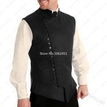 Medieval Men Armor War Leather Vest Larp Knight Warrior Armour Roman Archer Tabard Coat Housekeeper Outfit Party Cosplay Costume 2