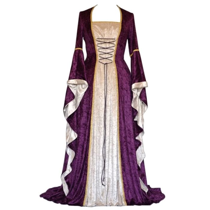 New Medieval Dress Halloween Costumes for Women Cosplay Palace Noble Long Robes Ancient Bell Sleeve Princess Costume Dress 5