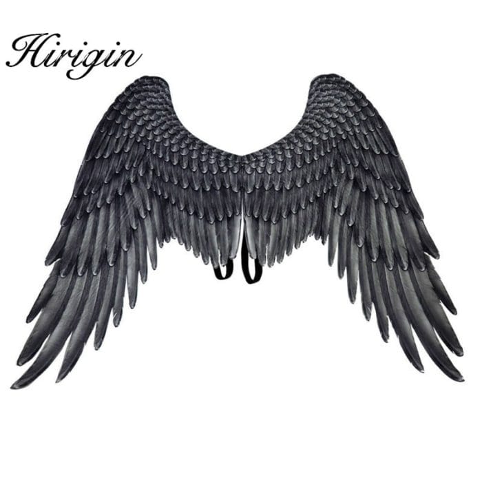 Halloween 3D Angel Wings Mardi Gras Theme Party Cosplay Wings For Children Adult Big Large Black Wings Devil Costume 1