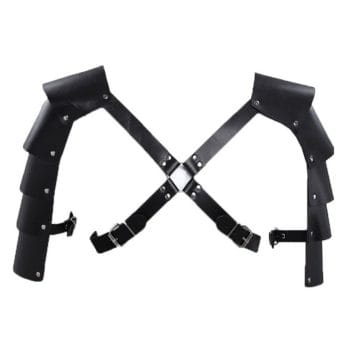 Men Medieval Costume Armors Cosplay Accessory Vintage Gothic Warrior  Shoulder PU Leather Harness Body Chest Harness Belt 2