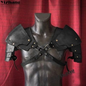 Yizhang Medieval Viking Warrior Gladiator Samurai Battle Knight Pauldrons Shoulder Armor Renaissance Vintage Party props Cosplay 1