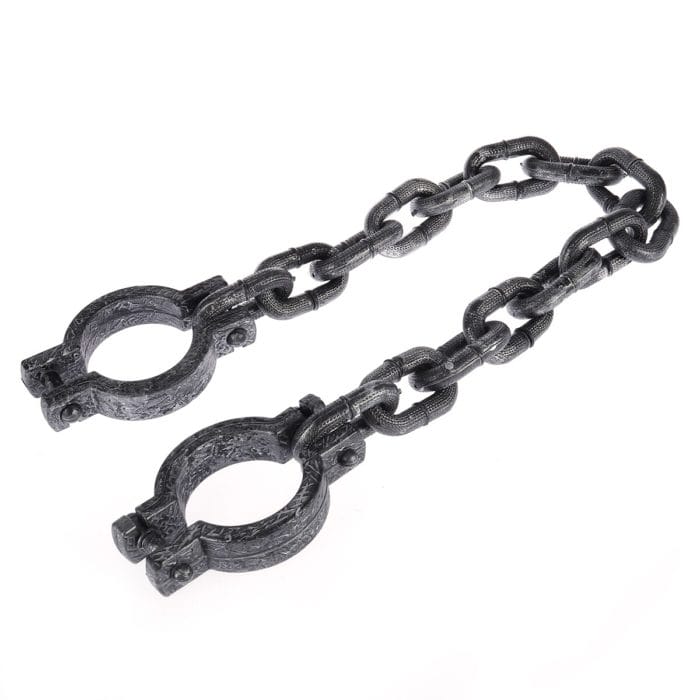 Halloween Cosplay Plastic Wrist Shackles Prison Handcuffs Chain Links for Costume Party Decoration 5