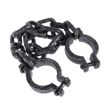 Halloween Cosplay Plastic Wrist Shackles Prison Handcuffs Chain Links for Costume Party Decoration 1