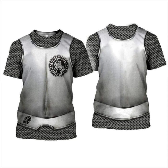 Drop shipping 3D Printed Knight Medieval Armor Men t shirt Knights Templar Harajuku Fashion Tee shirt summer Casual Unisex tees 5