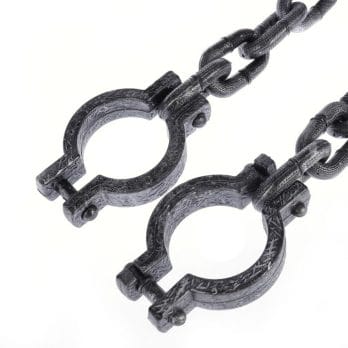 Halloween Cosplay Plastic Wrist Shackles Prison Handcuffs Chain Links for Costume Party Decoration 6