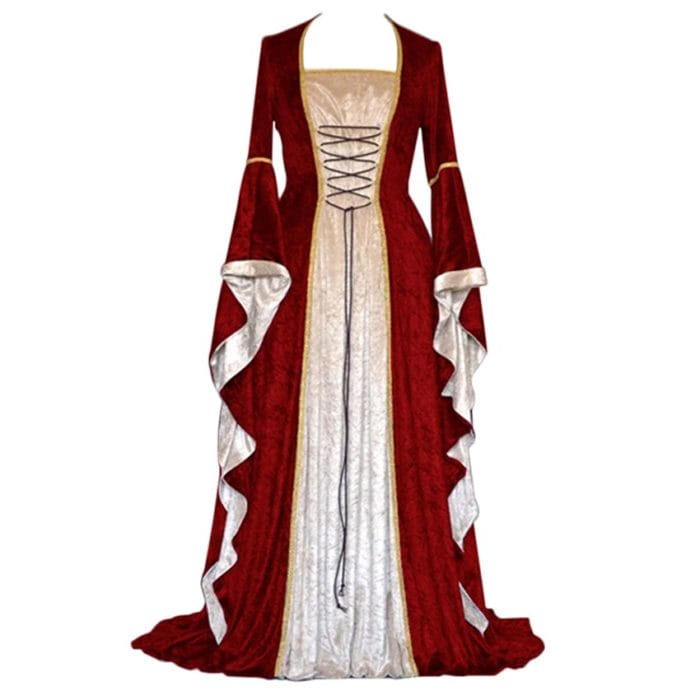 New Medieval Dress Halloween Costumes for Women Cosplay Palace Noble Long Robes Ancient Bell Sleeve Princess Costume Dress 3