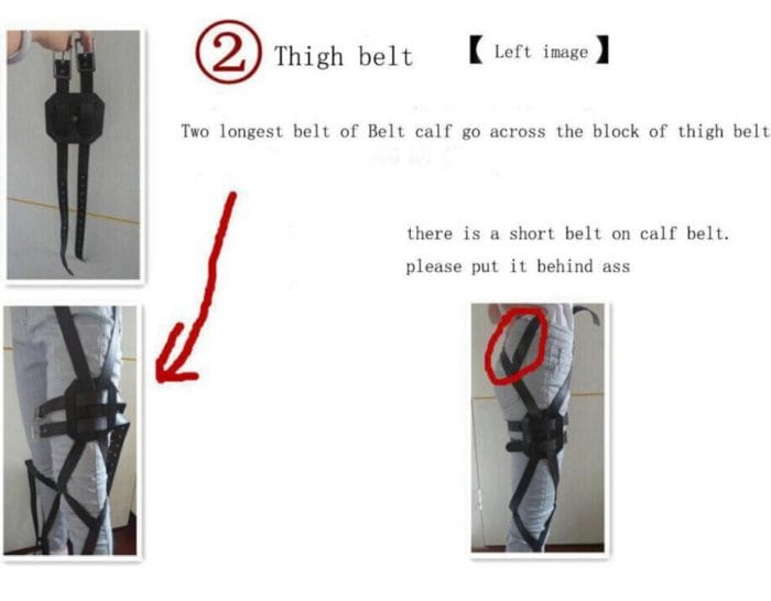 Attack on Titan Shingeki no Kyojin Recon Corps Harness belt hookshot Costume Adjustable Belts cosplay belts free shipping 4